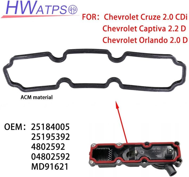 HWATPS 25184005 25195392 Engine Valve Cover Gasket For Chevrolet Captiva Chevrolet C100 C140 Cruze J300 4802592 04802592 MD91621 - Image 3